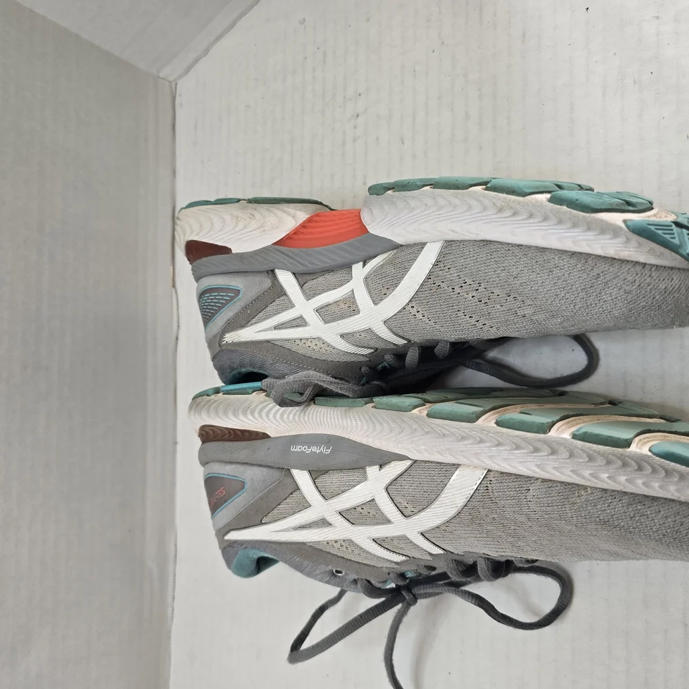 Asics Gray and‎ White Athletic Shoes with Enhanced Support